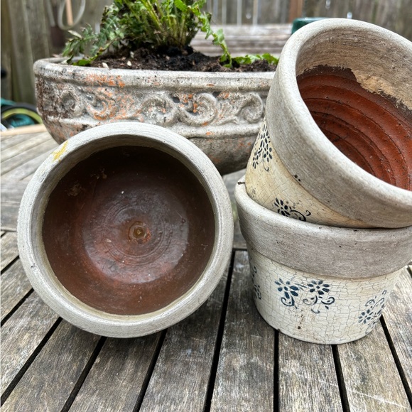 4 Previous Pier 1 Outdoor Clay Pot Candle Holders - Picture 6 of 10